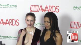 Anna DeVille and Kira Noir at the 2017 AVN Awards Nomination Party at Avalon Nightclub in Hollywood