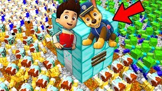 РАЙДЕР И ГОНЩИК ПОСТРОИЛИ БАЗУ VS 1000 ПЕННИВАЙЗ ICE SCREAM ЗОМБИ МАЙНКРАФТ БИТВА ЩЕНЯЧИЙ ПАТРУЛЬ