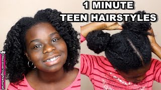 4 Easy Teen Natural Hairstyles You Can Do Yourself in 1 Minute