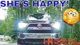 2018 4Runner Limited is fixed! HID vs LED Headlight Low Beams