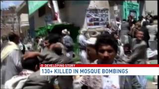 More than 130 killed, 350+ wounded in mosque attacks in Yemen