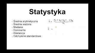 Lekcja 20 - Statystyka: mediana, dominanta, wariancja, średnia ważona, odchylenie stand