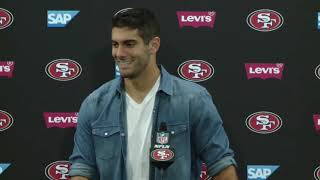 49ers Vs Titans | Postgame Press Conference | Jimmy Garoppolo