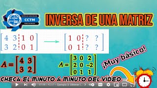 ???? ¿Cómo hacer la inversa de una matriz? | Método de 1’s y 0’s | Álgebra Lineal | ¡Muy básico!