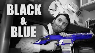 Nerf Gun Battle: Black & Blue