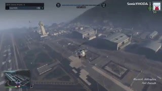 GTA V ONLINE פורצים לצבא וגונבים את מטוס הטילים F16