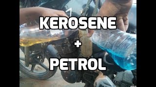 running bike from kerosene & petrol