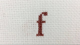 ETAMİN/KANAVİÇE “f” HARFİ İŞLEME | KANAVİÇE HARFLER NASIL YAPILIR | KANAVİÇE NASIL İŞLENİR