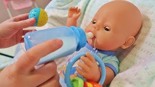 Играем с Беби Бон Рома. Кукла Кушает. Готовимся ко сну c песенкой Are you sleeping / Зырики ТВ