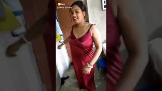 Sexy dance in nighty