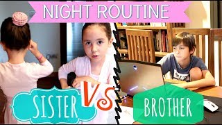 リアル！バレエ、サッカーのある日のすごしかた兄妹対決！NIght Routine Sister VS Brother on the Activity Day