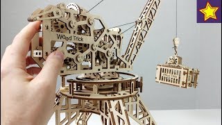 Конструктор из Дерева Wood Trick Как сделать деревянный КРАН и Мотоцикл?