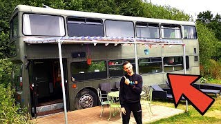 DOUBLE-DECKER BUS CONVERTED INTO 3 BEDROOM HOME TOUR ?? BEAUTIFUL CONVERSION ?