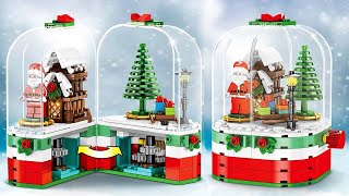 旋转圣诞小屋 圣诞老人公仔 圣诞树 森宝积木鳕鱼乐园 Christmas Cottage sembo block