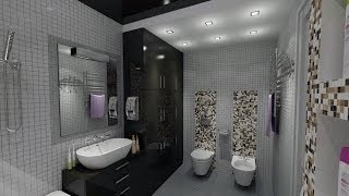 SketchUp моделирование ванной комнаты 1