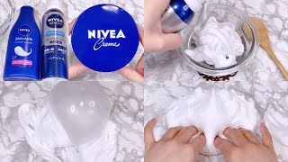 【ASMR】ニベア商品で2種類のスライムを作る【音フェチ Slime 슬라임】