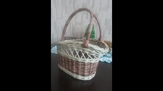 Корзинка- Бутылочница. Плету ажур. Плетение из бумажной лозы. Часть 3. Мастер- класс.