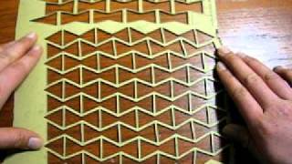 Negative Poisson Ratio (or auxetic) Material: Thin Bow Tie Pattern