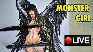 Monster Girl concept art LIVE - Eric Blake Art