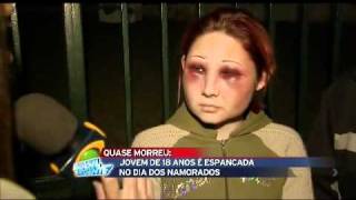 Jovem Saiara agredida pelo namorado