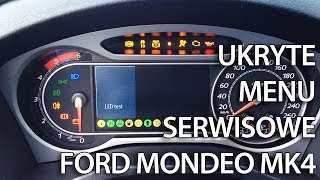 Jak wejść w ukryte menu serwisowe w Ford Mondeo MK4 (converse+ tryb fabryczny, DTC)