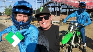 Dirt Bike Experience With Ricky Carmichael! Riding On A Supercross Track! | Clintus.tv