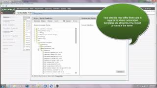 Importing templates  into Greenway Primesuite