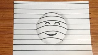 How to draw 3d emoji - art on paper very easy