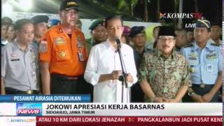 Presiden Jokowi Apresiasi Kerja Tim Gabungan Pencari AirAsia