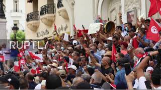 Tunisia: Demonstrators march against Pres Saied as parliament remains suspended