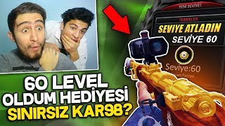 SONUNDA 60 LEVEL OLDUM !! HEDİYESİ SINIRSIZ KAR98 ?? ZULA