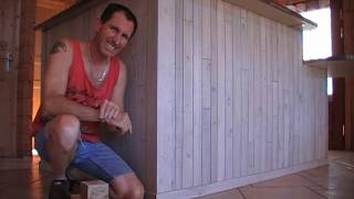 Habillage comptoir en bois de palette
