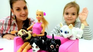 Видео для девочек. Барби дрессирует собак!