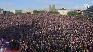 Over 10,000 Thousand Icelanders Do The Viking-Clap