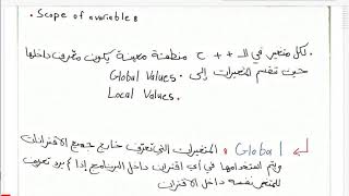 شابتر 7 سي بلس بلس - scope of a variable