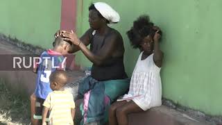 Haiti: Les Cayes residents build makeshift tent camp in stadium in wake of deadly quake