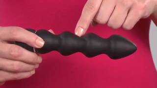 Анальная елочка 10 Function Tapered Anal Trainer рефленый с вибрацией
