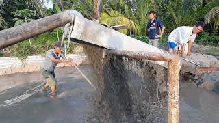Bơm cát xây lên bãi sàn ! Bơm mạnh và cái kết..!
