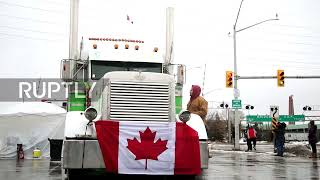 Canada: 'Freedom Convoy' protest continues at border as authorities seek ruling to end blockade