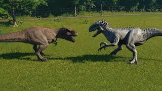 Indominus Rex VS T-Rex - Jurassic World Evolution