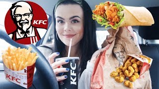 KFC DRIVE THRU MUKBANG TOASTED TWISTER WRAP + MY FIRST TV AUDITION STORYTIME