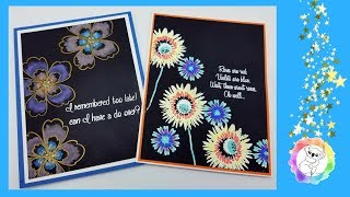 Techniques Using Dark Cardstock for Card Making / Series #1 Black Cardstock