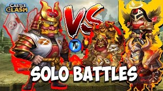 Castle Clash - Ronin VS SK, GF, Michael !!!!! | Solo Battles