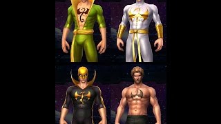 Marvel Future Fight Update 2.9.5 - Iron Fist Uniform Comparison