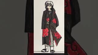 Coloring in, Drawing, Itachi ochiha, samurai, coloring, art