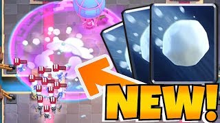NEW GIANT SNOW BALL CARD!! "Clash Royale" BETTER THAN FIRE!?!