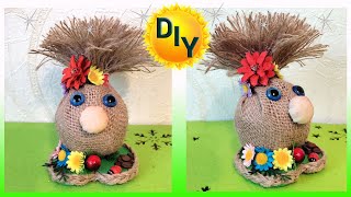 Оберег для дома из мешковины и джута . DIY/рукоделие. #оберег #измешковины