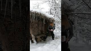 Зимняя сказка у избушки из камыша