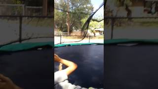 Lil boy showing his ball and lil girl doing trecks