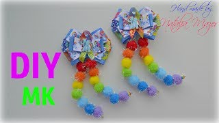 Бантики из репсовых лент My little pony. МК Канзаши DIY GROSGRAIN HAIR BOWS laços de fitas